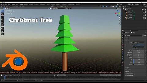 Low Poly Christmas Tree - Blender Tutorial #blender