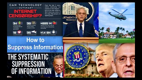 Deep State Uses High Tech Infowar To Suppress Merrick Garland FBI Trump Raid Information - Censored