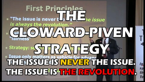 THE CLOWARD-PIVEN STRATEGY: THE ISSUE IS NEVER THE ISSUE