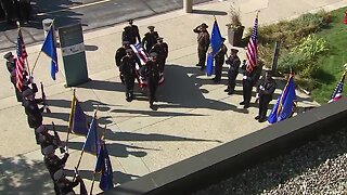 Body of MPD Officer Mark Lentz arrives at Brookfield church for funeral services