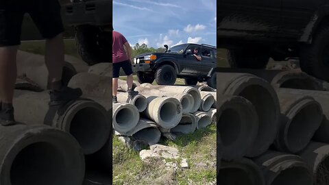 Can the 80 Series Landcruiser Conquer the Insane Culvert Obstacle? #shorts #offroad