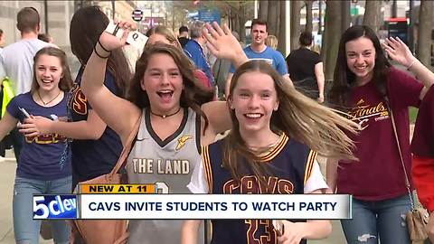 Cavs invite students to watch party