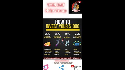 🔥How to invest your $1000🔥#shorts🔥#motivation🔥#wildselfhelpgroup🔥20 march 2022🔥