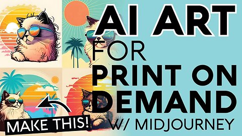 AI Art and Print On Demand: Using MIDJOURNEY to Sell Shirts and Stickers on Amazon and Redbubble