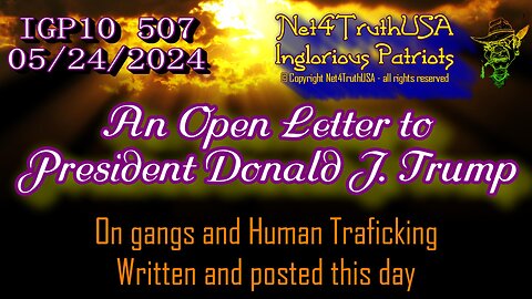 IGP10 - 507 - Open Letter to President Donald Trump