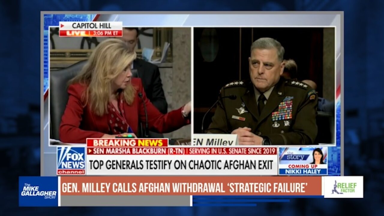 Sen Marsha Blackburn Absolutely Demolishes Gen Milley On Afghanistan Withdrawal