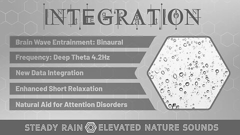 INTEGRATION Steady Rain Binaural 4.2Hz Super-Learning Relaxation
