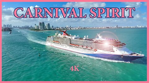 Carnival Spirit Departs Port Of Miami - 4K