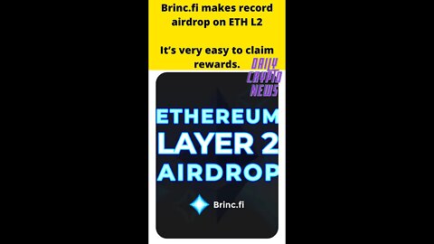 Crypto News Today - Brinc fi makes record Crypto Airdrop on ETH L2