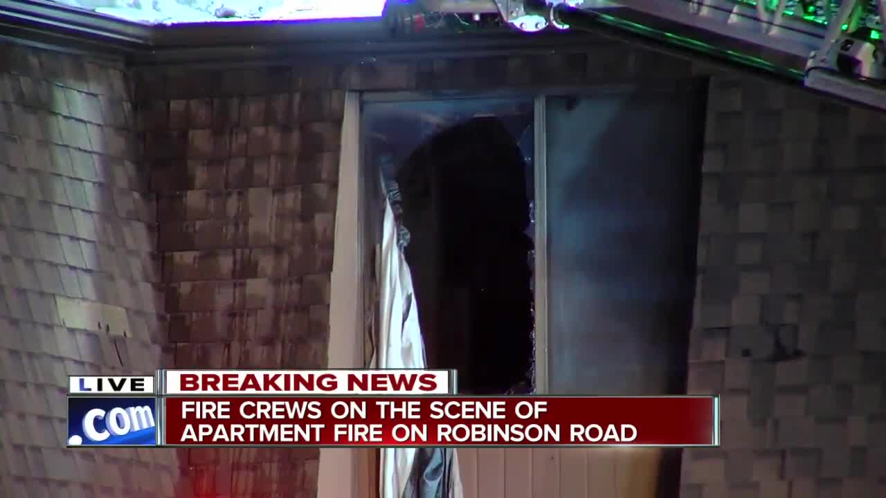 Crews continue to investigate large Lockport apartment fire on Robinson Road