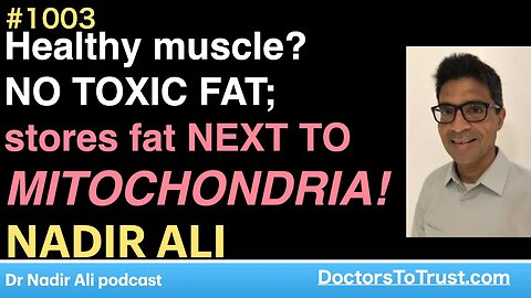 NADIR ALI 3 | Healthy muscle? NO TOXIC FAT; stores fat NEXT TO MITOCHODRIA