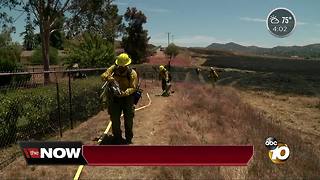 Brush fire scorches 35 acres in Ramona