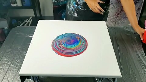 Balloon Smash Wrecked Ring Pour - Acrylic Pouring