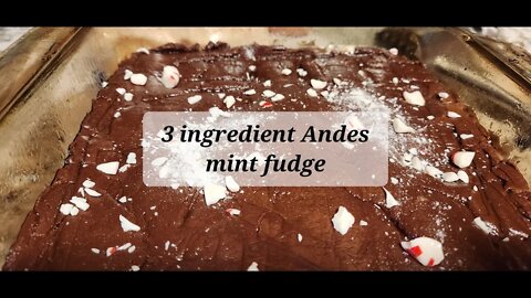 3 ingredient Andes mint fudge #mint #fudgerecipe