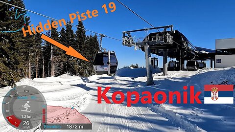[4K] Skiing Kopaonik, Piste 19 - The Hidden Path - Staze 19, 19c and 15a, Serbia, GoPro HERO10