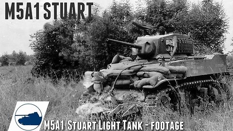 WW2 M5A1 Stuart Light Tank Late - Normandy - Battle of the Bulge - Germany - Netherlands footage.