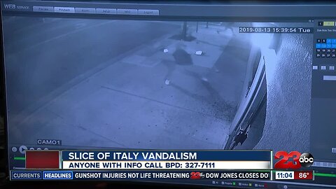 BPD investigating another vandalism at Slice Of Italy in Downtown Bakersfield