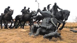 Family @ Centennial Land Run Monument, Oklahoma City