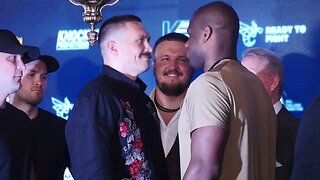 USYK VS DUBOIS COME FACE TO FACE IN LONDON