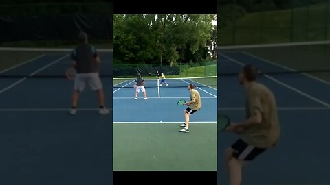 fast reaction tennis net play #tennis #shortvideo #shorts #tennisplayer
