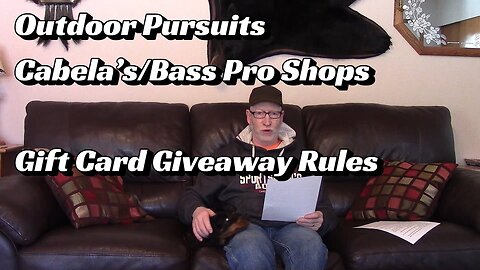 Outdoor Pursuits, Cabela’s/Bass Pro Shops Gift Card Giveaway Rules