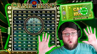 ALL IN BET HITS CASH HUNT ON CRAZY TIME & I LET IT AUTO-PICK! (INSANE)