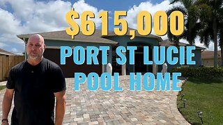 Inside A $615,000 Awesome Family Pool Home in Port St Lucie With No HOA