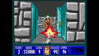 Wolfenstein 3D, DOS, 1992 - 100% Complete, Episode 1 Floor 2