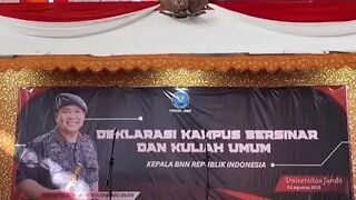 Kunker Kepala BNN RI, Deklarasi & Kuliah Umum di Univ Jambi, Sebagai Wujud Menuju #jambibersinar