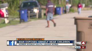 Man exposes himself in front of kids