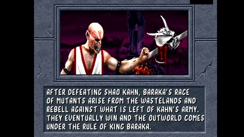 Mortal Kombat 2 - Baraka / gameplay