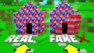 Real Vs FAKE Lucky Blocks TROLL In Minecraft!