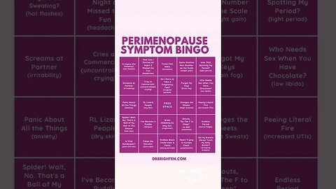 PERIMENOPAUSE BINGO