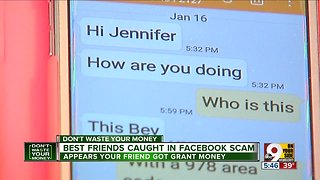 Best friends caught in Facebook scam