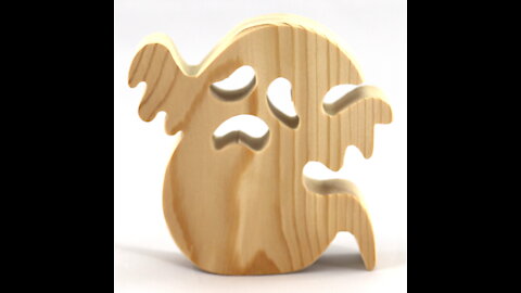 Handmade Wood Halloween Ghost Cutout