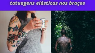 Mangas de tatuagem de braço elástico elástico para 1 par crianças