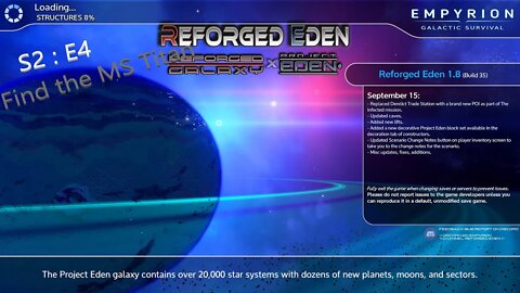Empyrion 1.8 : Reforged Eden - S2:E4 - Lets get to the moon and find the MS Titan !