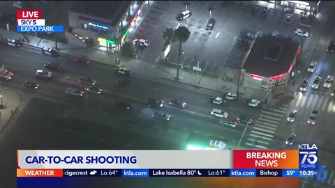 LOS ANGELES | BREAKING: LAPD investigating car-to-car shooting in Exposition Park