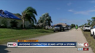 Avoiding contracting scams after a storm