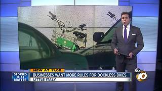 Businesses want more regulation on dockless bikes