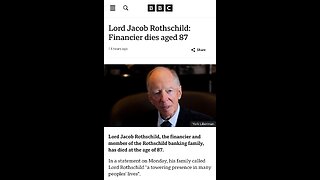 Lord Jacob Rothschild, Financier and Member of the Rothschild Banking Family Died