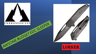 CMB Made Knives 8.26" Lurker Pocket Folding Knife D2 Steel Blade Micarta Handle Camping Outdoors EDC