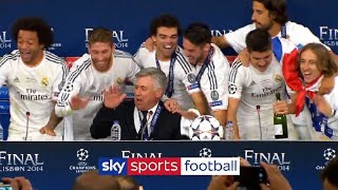 Real Madrid players invade Carlo Ancelotti's press conference