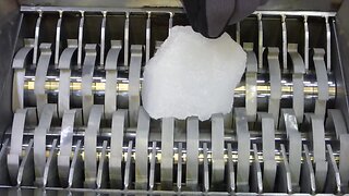 Shredding dry ice and making dry ice cream