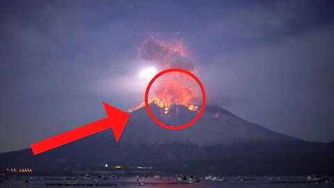Explosive eruption of Sakurajima Volcano filmed!