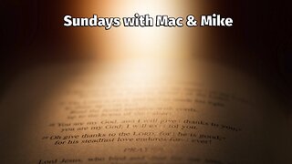 Sunday's with Mac & Mike - The Holy Spirit