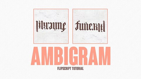 How to Create an Ambigram! (Lil Wayne Funeral Cover Artwork)