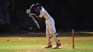 School Cricket Match. Good bowling.