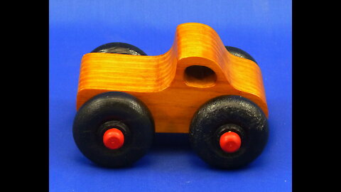 Handmade Wood Toy Monster Truck Based On The Play Pal Pickup Design - 496688424