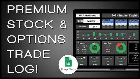 Ultimate Stock And Options Trade Journal With A Premium Dashboard! Track Your Trades Easily!